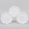 Set of Sixteen Wedgwood Porcelain Cabbage Leaf Plates