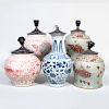 Group of Five Asian Porcelain Table Lamps