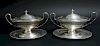 Pair George III Silver Covered Tureens on Stands
