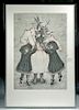 Framed Signed Lucia Maya Etching "Madre Fagia" - 1989
