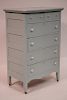 Pale Blue Painted American Pine Chest late 19th