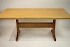 Contemporary Maple Dining Trestle Table