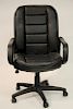 Contemporary Black Leather Office Chair on