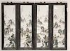 Set of 4 Large Chinese Porcelain Plaques