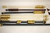 7 Gilt and Paint Decorated Drapery Rods
