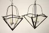 Pr. Dennis & Leen Iron/Glass Paul Revere Lanterns