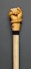  FINE WHALER CARVED WHALE IVORY AND WHALEBONE WALKING STICK