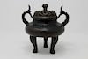 Signed, Chinese Bronze Tri-Footed Censer