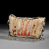 Possible Lakota Quilled and Beaded Buffalo Hide Bag
