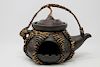 Inuit Carved Clay Lantern Teapot
