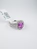 Purple Sapphire & Diamond Platinum Ring