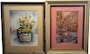 (2) 20th C. Signed Still Life Watercolors