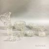 Approximately Sixty-five Colorless Cut Glass Tableware Items.  Estimate $300-500