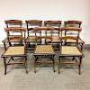 Set of Seven Grain-painted Fancy Chairs