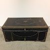 Chinese Export Leather-clad and Brass-bound Camphorwood Trunk