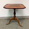 Queen Anne-style Inlaid Maple Tilt-top Games Table