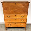 Pine Blanket Chest over Three Drawers