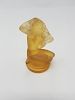 Lalique Floreal Amber Crystal Figurine