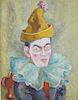Clara Mairs Clown Portrait Oil on Board