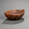 Small Northeast Carved Burl Bowl