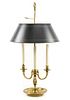French Style Heavy Brass Bouillotte 3 Light Lamp