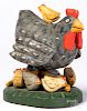Strawser carved and painted Special Hen and chick