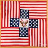 Patriotic patchwork eagle quilt