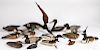 Contemporary carved and painted duck decoys