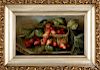 Oil on board still life with strawberries