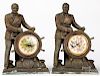 Two Franklin Roosevelt mantel clocks