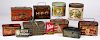 Group of tobacco advertising tins