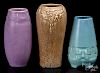 Three Rookwood pottery vases