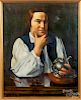 Oil on canvas portrait of Paul Revere