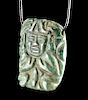 Maya Greenstone Figural Plaque Amulet