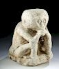 Teotihuacan Stone Seated Abstract Monkey Figure