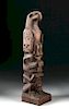 1950s Pacific Northwest Haida Carved Cedar Totem