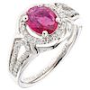 A GIA certified ruby and diamond platinum ring.