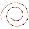 An amethyst 14K yellow and white gold necklace.