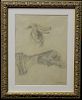 Early 20th C. Pencil Sketch Hand Study