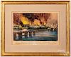 Currier & Ives The Fall of Richmond lithograph