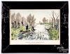 N. Currier Water Fowl Shooting color lithograph