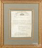 Andrew Jackson signed patent document on vellum