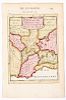Mallet 1683 hand colored map of France