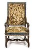 Louis XIII Style Walnut Armchair, 18th C.