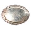 A sterling silver tray.