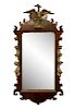 Chippendale Carved Mahogany Mirror w/Gilt Eagle