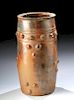 Late Maya Plumbate Pottery Cylinder Vase