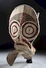 Early 20th C. Papua New Guinea Baining Barkcloth Mask