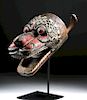 Early 20th C. Indonesia Bali Wood Puppet Head - Barong