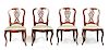 Set of Four 18th C. Italian Mahogany Chairs